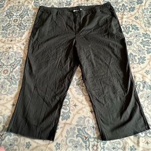 NWOT! Denim & Co. Twill Wide Leg Crop with Frey Hem 28W